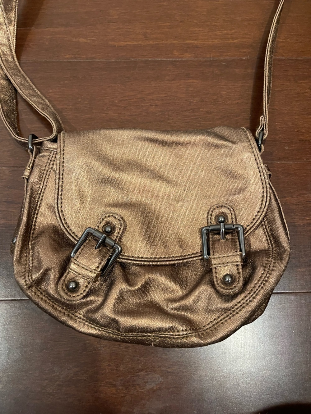 Gap bronze crossbody bag with adjustable strap
